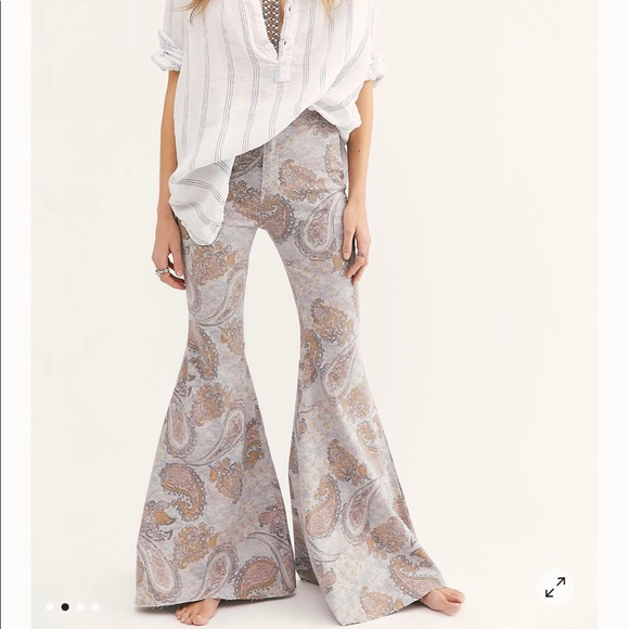 Free People Denim - FP Just Float On Printed Flare Jeans Sz 26